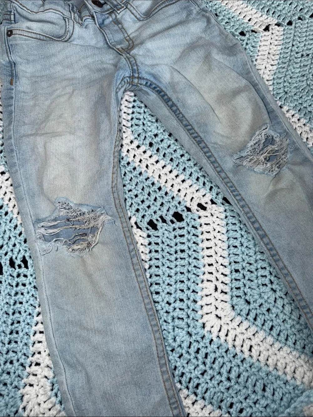 OshKosh B'gosh Light Blue Distressed Skinny Jeans